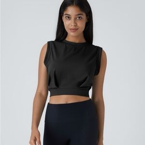 NWT Halara Patitoff Pet Hair Resistant Crop Tank Top Black M